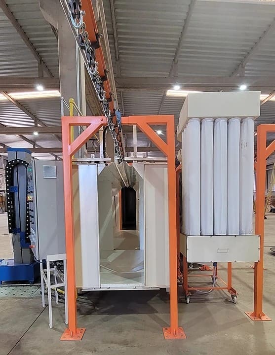 Cabine de pintura a pó com ciclone recuperador Maxitherm